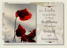 Die Liebe ist geduldig.... - Sprüche