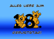 Alles Liebe zum 18. Geburtstag - Schnuffelbären