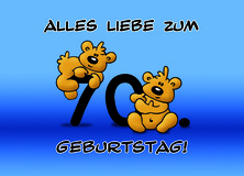 Alles Liebe zum 70. Geburtstag - Schnuffelbären