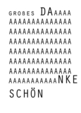 Großes Danke schön! - Danke