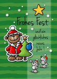 Frohes Fest und glückliches neues Jahr - Weihnachten Modern