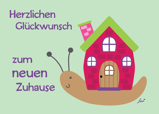 Herzlichen Glückwunsch zum neuen Zuhause - whitebutton